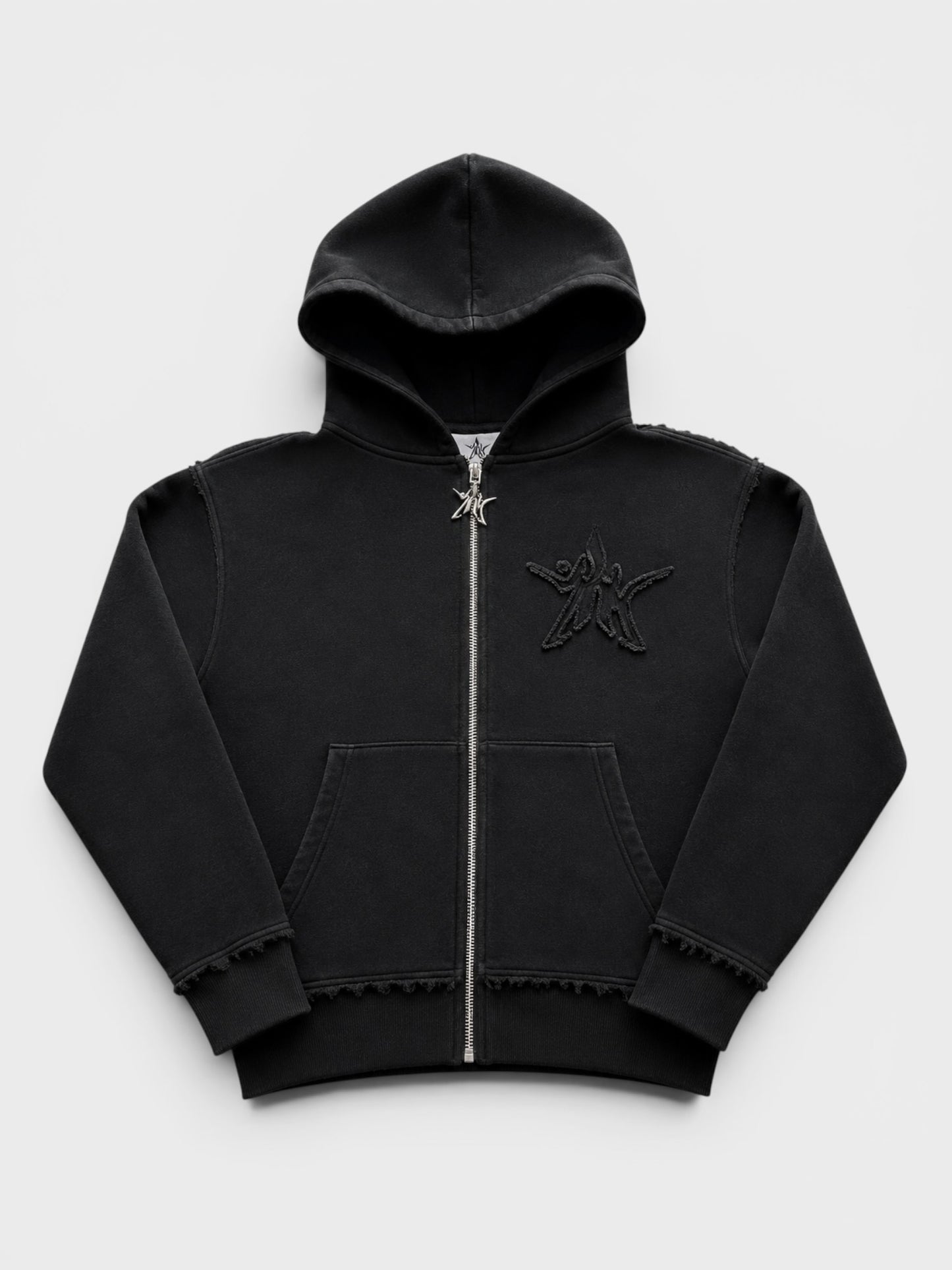 "SAGGING" - ZIP HOODIE SCHWARZ