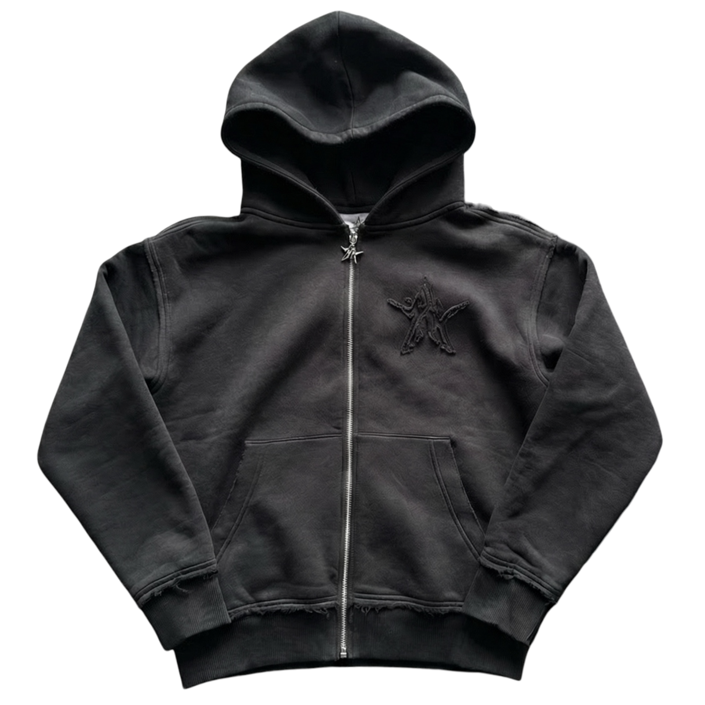 "SAGGING" - ZIP HOODIE SCHWARZ