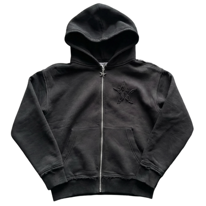 "SAGGING" - ZIP HOODIE SCHWARZ